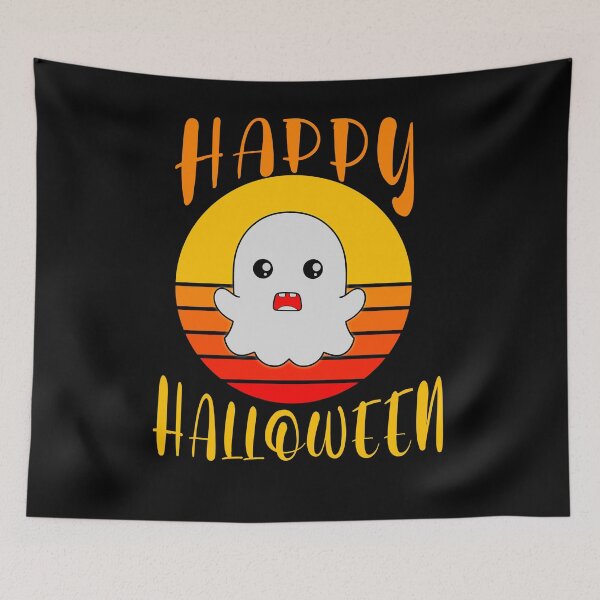 Item preview, Happy Halloween, funny kawaii ghost designed and sold by mwebba2005.