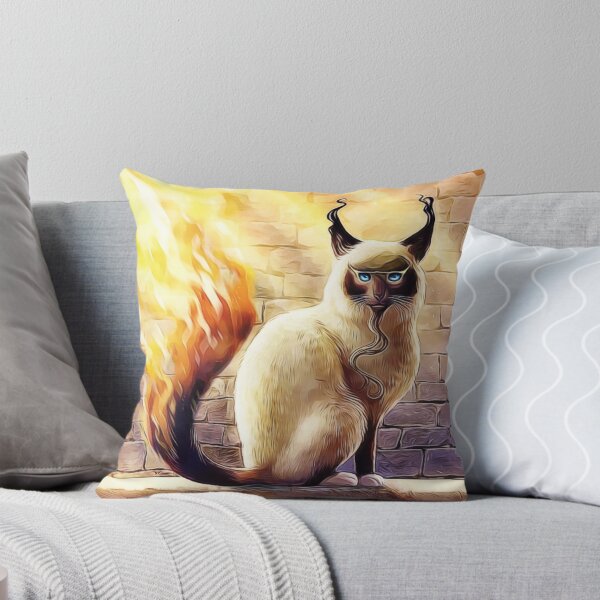 Cat Fine Art Fantasy Throw Pillow