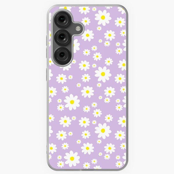 Vista previa del artículo con la obra «Patrón de margaritas primaverales en tonos lavanda y morado», diseñado y vendido por Julie Erin Designs.