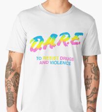 DARE 90s drugs tshirt shirt Men's Premium T-Shirt