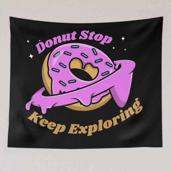 Item preview, Donut Stop Keep Exploring Cute Donut With Saturn's Ring and Positive Quotes Case designed and sold by Artistusha.