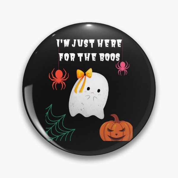 Item preview, I'm Just Here For The Boos - Cute Flying Ghost with yellow bow, Spiders Evil Pumpkin Cobweb designed and sold by Mechanical-Artt.