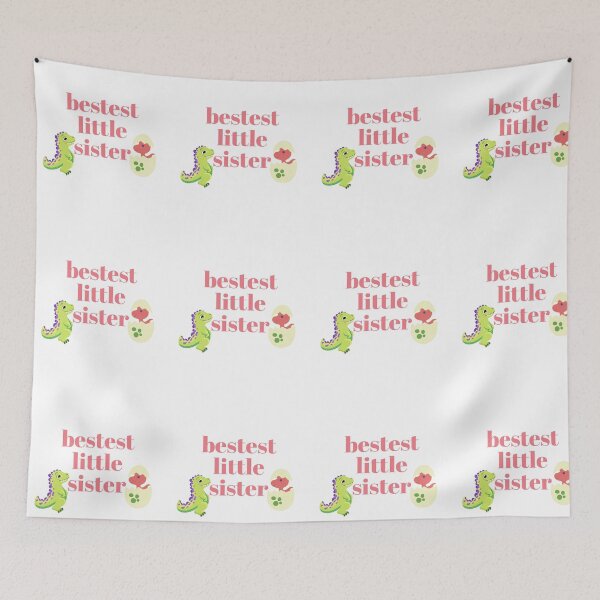 Item preview, bestest little sister, Cute litte dinosaur illustration in cartoon  designed and sold by Kamzzi.