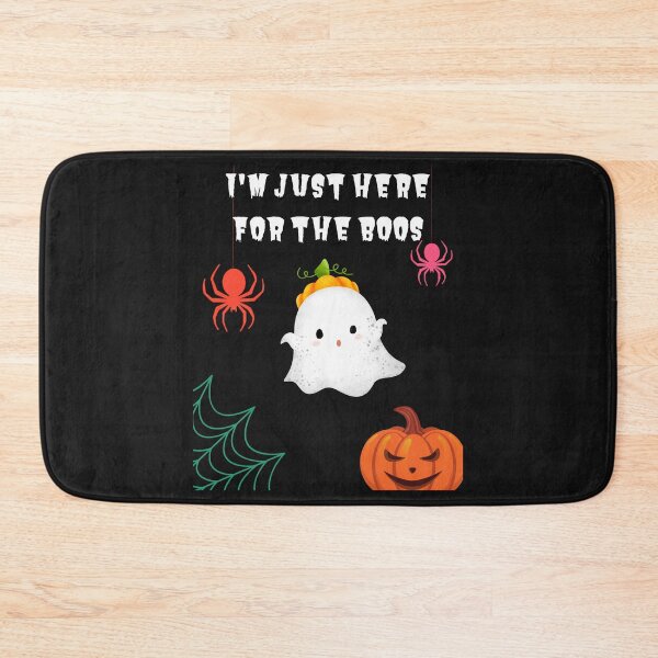 Item preview, I'm Just Here For The Boos - Cute Flying Ghost with a pumpkin hat, Spiders Evil Pumpkin Cobweb designed and sold by Mechanical-Artt.