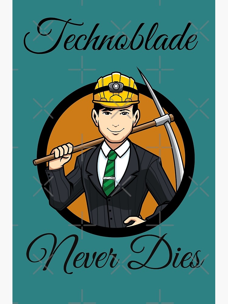 RIP Technoblade Never Dies , Technoblade Poster, GGEZ Technoblade Forever  Never Dies | Poster