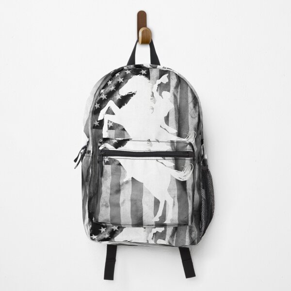 Artikelvorschau, Rodeo Bull Rider American B & W Patriot Flag entworfen und verkauft von erozzz.