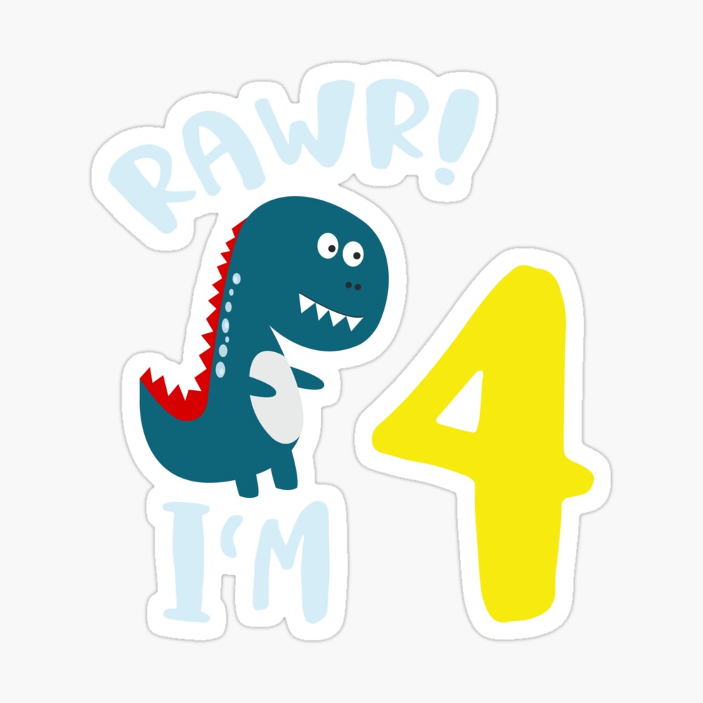 I M 4 Birthday Party Cute Dino Design Kids T Shirt By Augenpulver Redbubble - cute blue dino shirt roblox