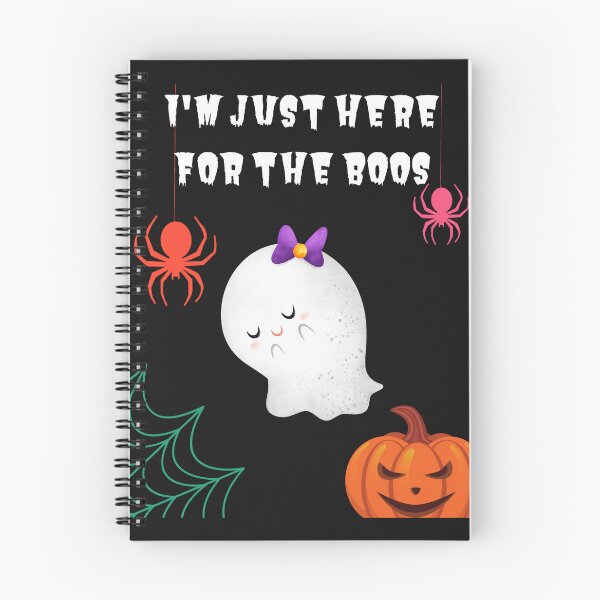 Item preview, I'm Just Here For The Boos - Shy Ghost with a purple bow, Spiders Evil Pumpkin Cobweb designed and sold by Mechanical-Artt.