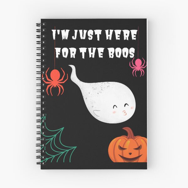 Item preview, I'm Just Here For The Boos - Kissy Ghost Spiders Evil Pumpkin Cobweb designed and sold by Mechanical-Artt.