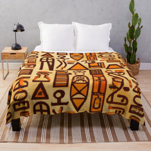 Item preview, Egyptian Hieroglyphics Pattern designed and sold by Zestpond.
