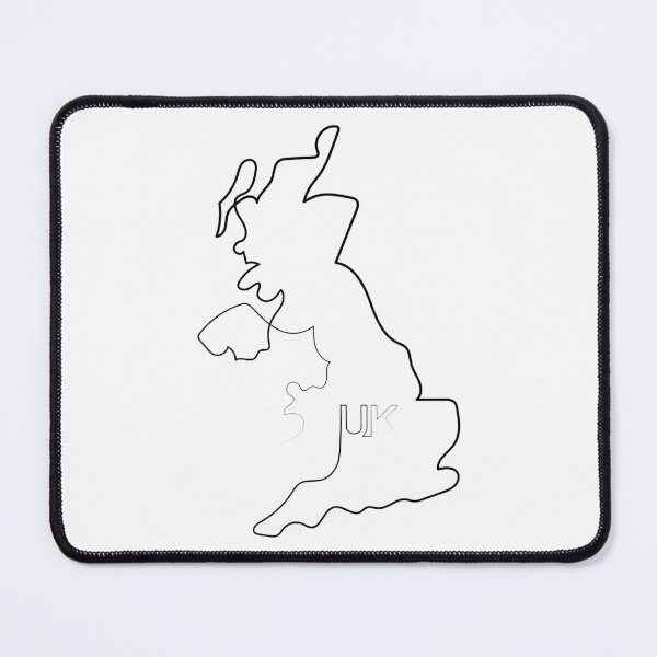 Item preview, UK Map | One Line Art | One Line Artist | Minimal Art | Map Of UK designed and sold by One-Line-Artist.