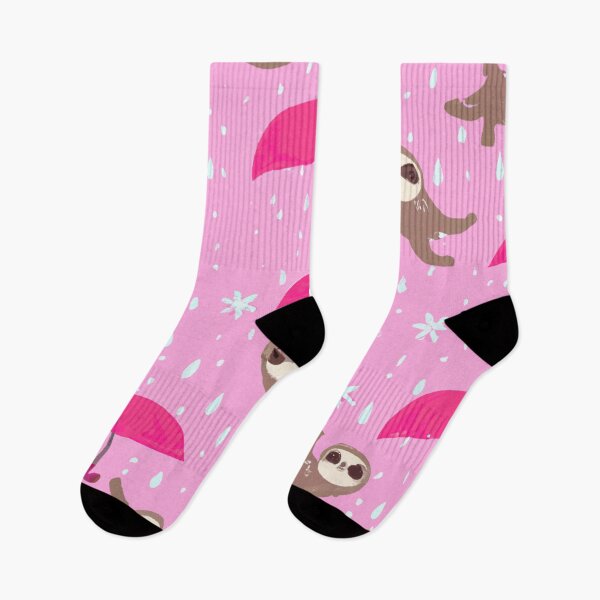 Item preview, Sloths With Umbrellas Pink Pattern designed and sold by Zestpond.