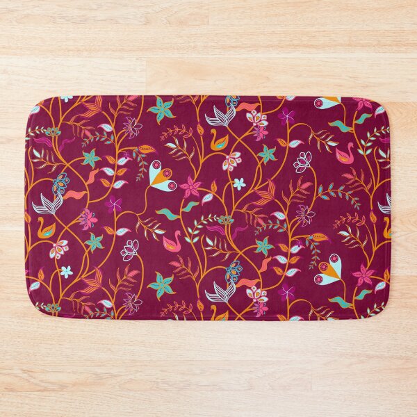 Item preview, Raspberry Red Flowering Branches and Birds designed and sold by KeeganCreations.
