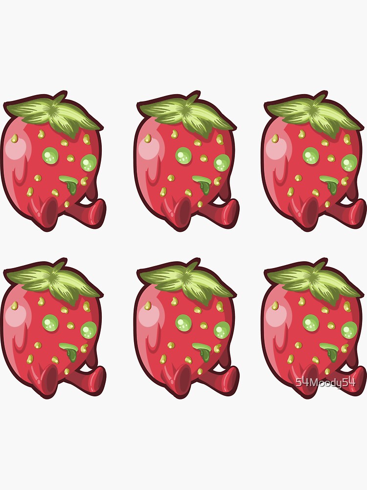 "Zombie Strawberry Sticker pack Zombie Fruits" Sticker for Sale by