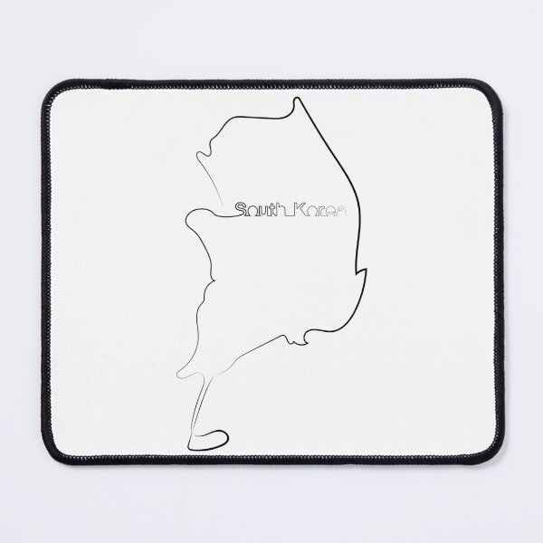 Item preview, South Korea Map | One Line Art | One Line Artist | Minimal Art | Map Of South Korea designed and sold by One-Line-Artist.