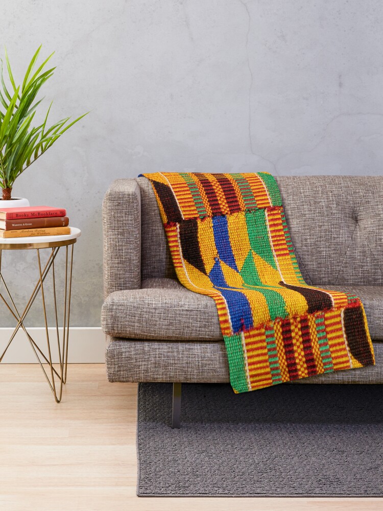 Kente Cloth Pattern Traditional African Throw Blanket for Sale by  KBBStickerShop