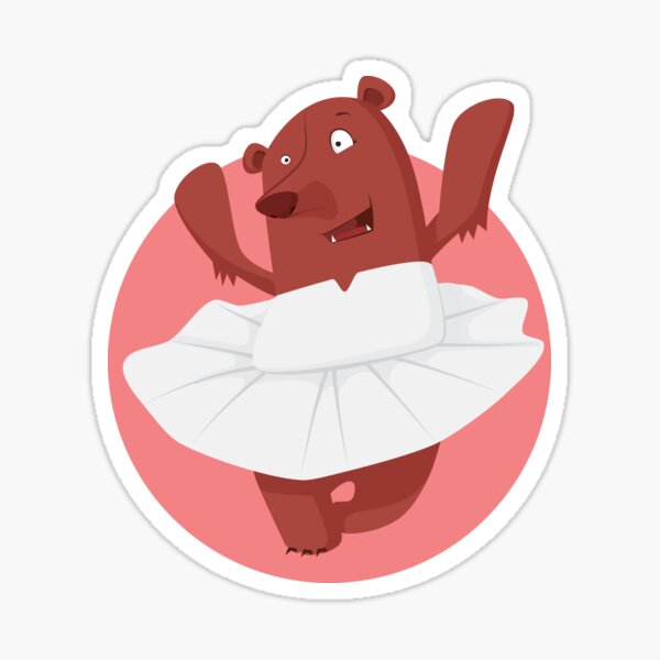"Dancing bear" Sticker for Sale by stickersinworld Redbubble
