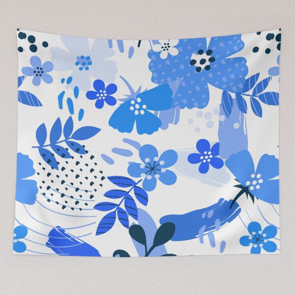 Item preview, Blue Spring Floral Seamless Pattern Design designed and sold by DMJPRINT.