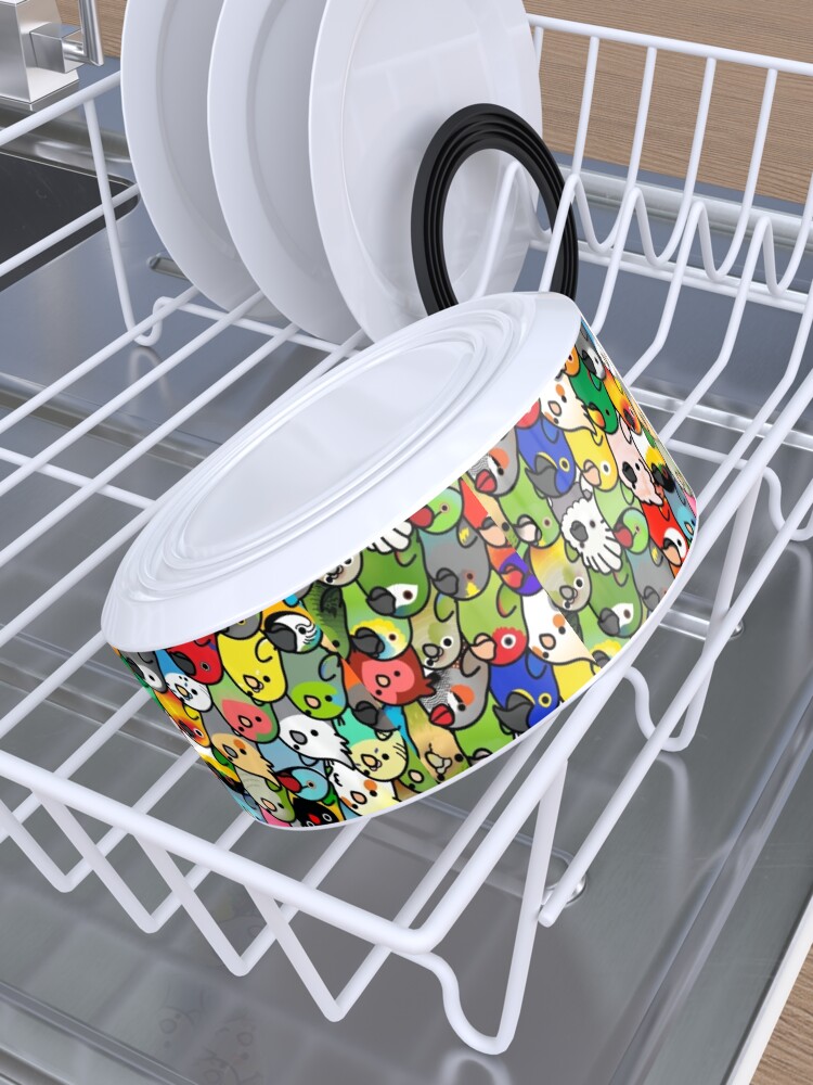 Alternate view of Everybirdy Pattern Pet Bowl