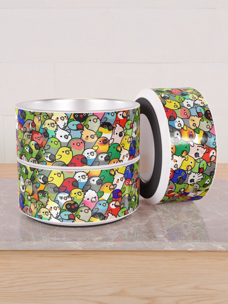 Alternate view of Everybirdy Pattern Pet Bowl