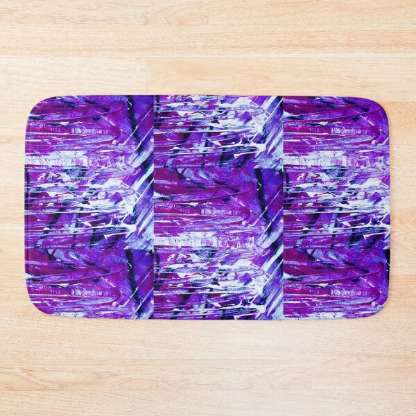 Item preview, Colorful purple white black abstract painting detail lines  designed and sold by Grey Robinson.