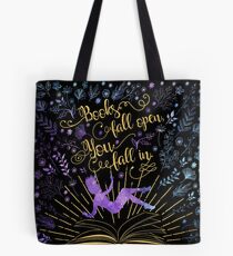 Bolsa de tela Los libros caen abiertos, caes en