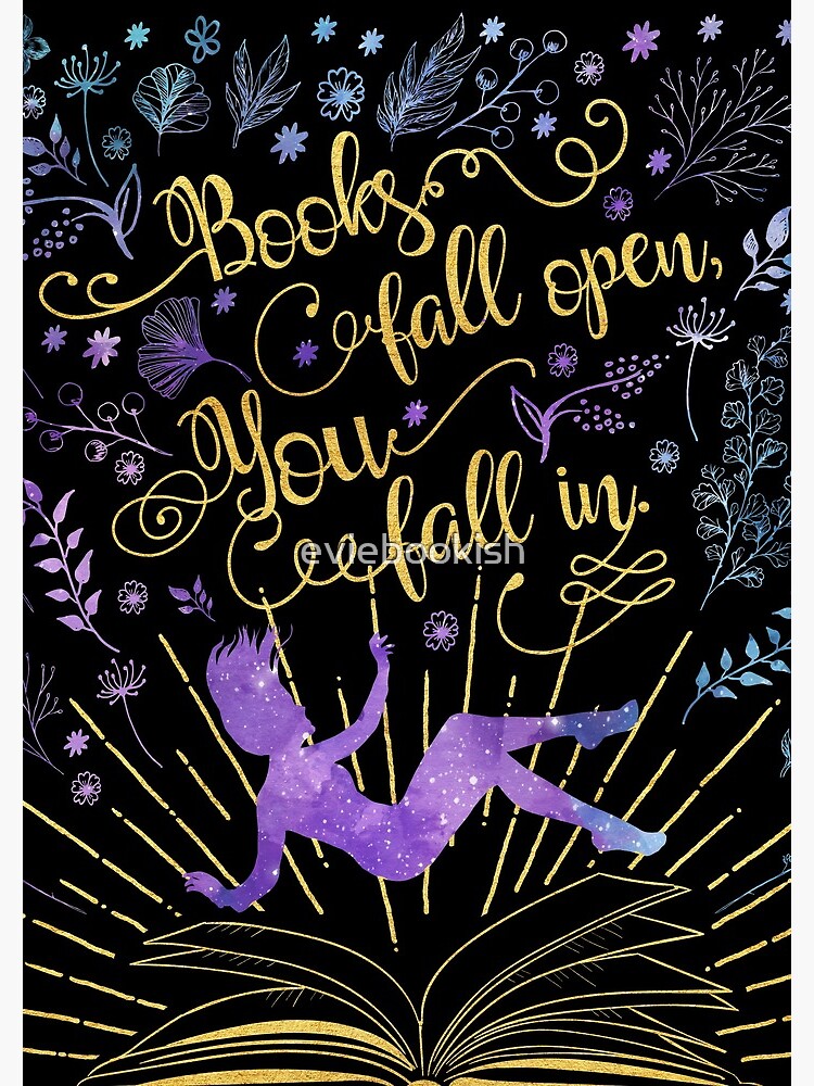Thumbnail 3 of 3, Journal, Books Fall Open, You Fall In designed and sold by eviebookish.