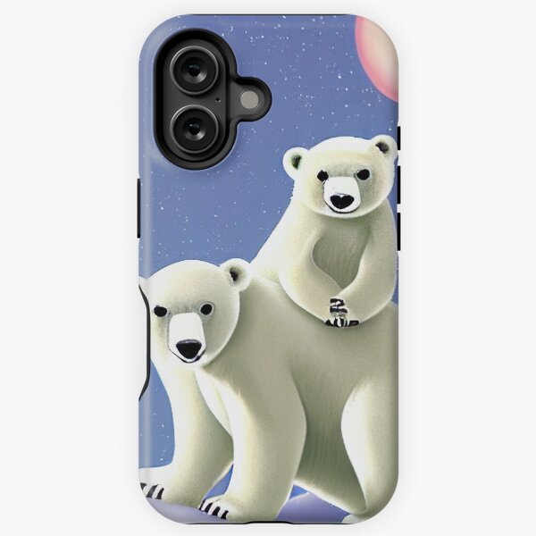 Cute polar bear family iPhone Tough Case