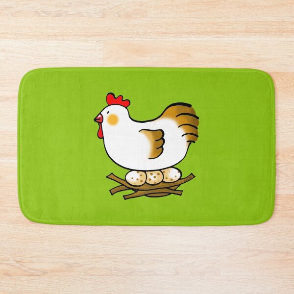 Item preview, Farm chicken hen and 3 eggs designed and sold by CuteCartoon.