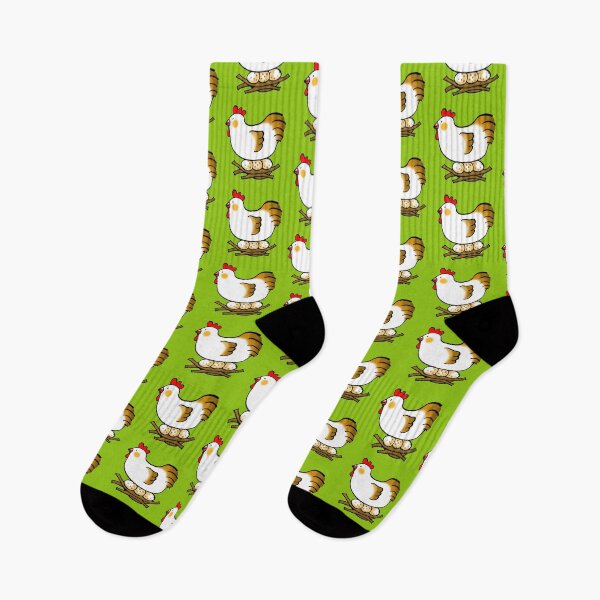 Item preview, Farm chicken hen and 3 eggs designed and sold by CuteCartoon.