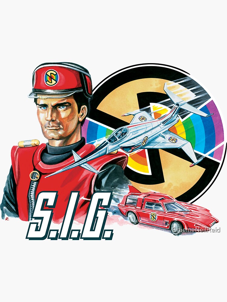 Thumbnail 3 of 3, Sticker, Captain Scarlet Spectrum is Green! designed and sold by GraemeNeilReid.
