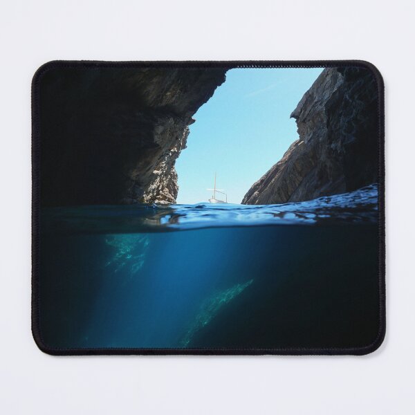 Item preview, Over under water cave on sea shore Mediterranean designed and sold by Seaphotoart.