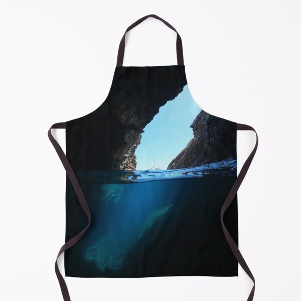 Item preview, Over under water cave on sea shore Mediterranean designed and sold by Seaphotoart.