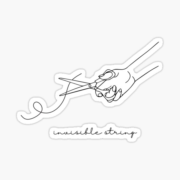 Invisible String Hands Sticker for Sale by clairedause