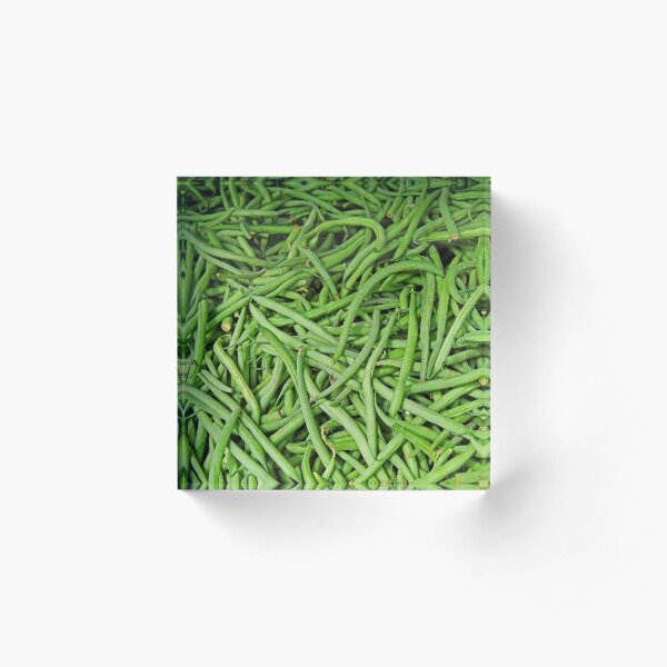 Green Beans Acrylic Block
