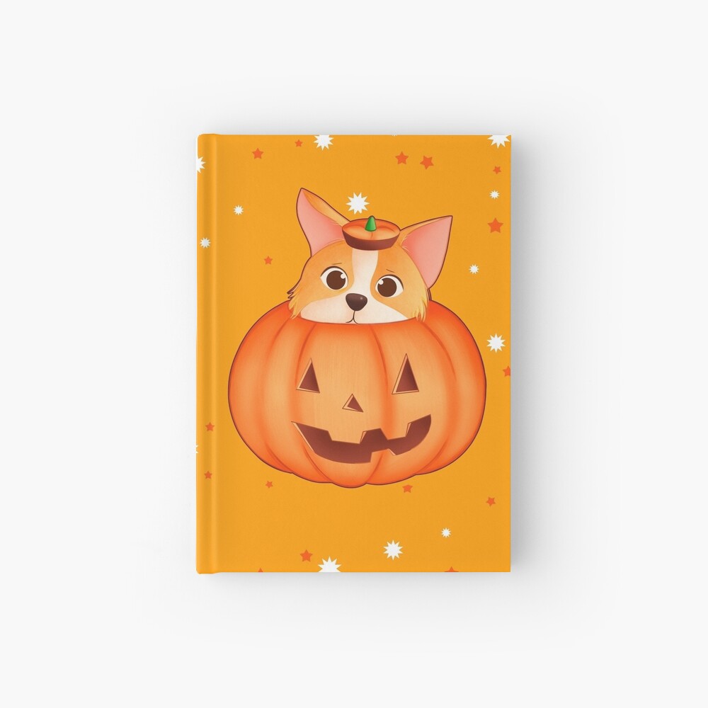 Corgi in Pumpkin Hardcover Journal