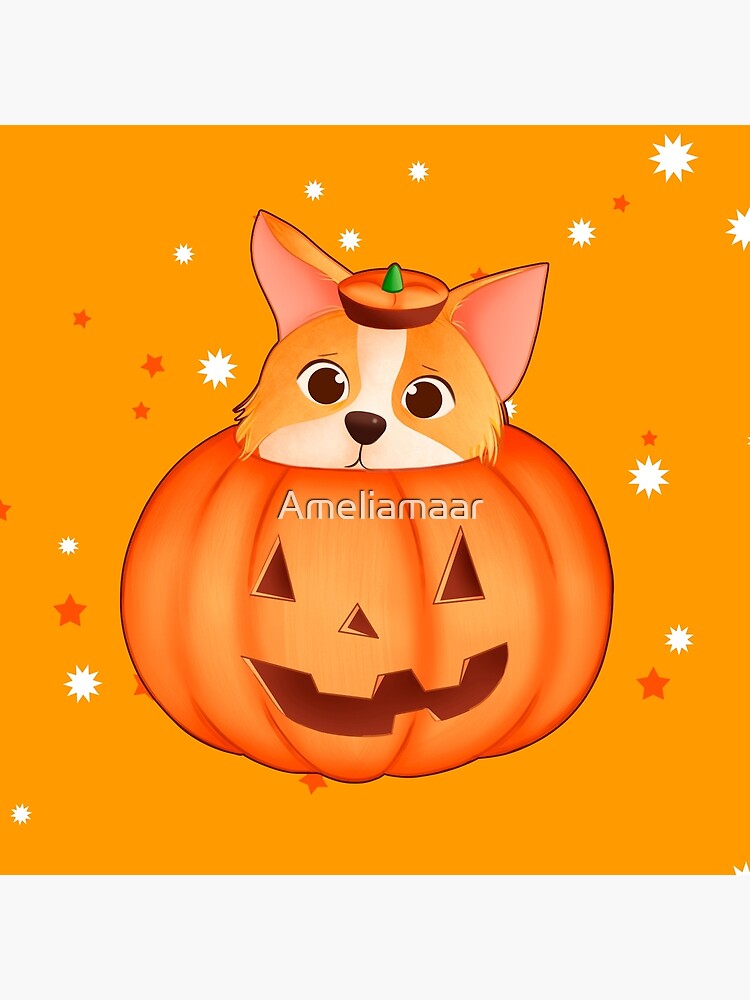 Corgi in Pumpkin by Ameliamaar