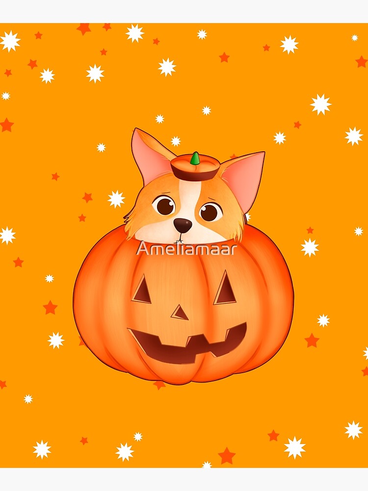 Corgi in Pumpkin by Ameliamaar