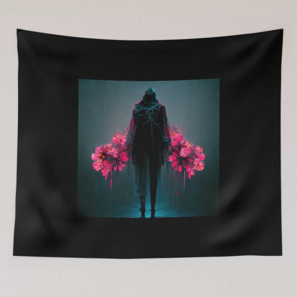 Item preview, Intimidating Character with Flowers - best selling  designed and sold by Aditya Bhole.