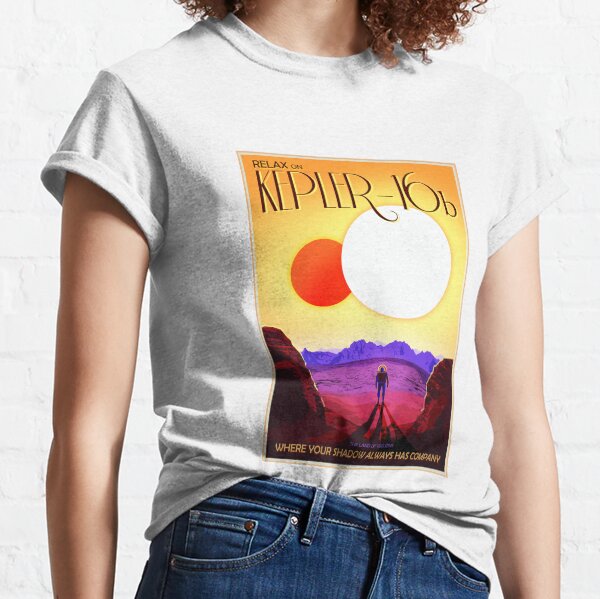 Nasa Travel Poster-Kepler-16b Classic T-Shirt