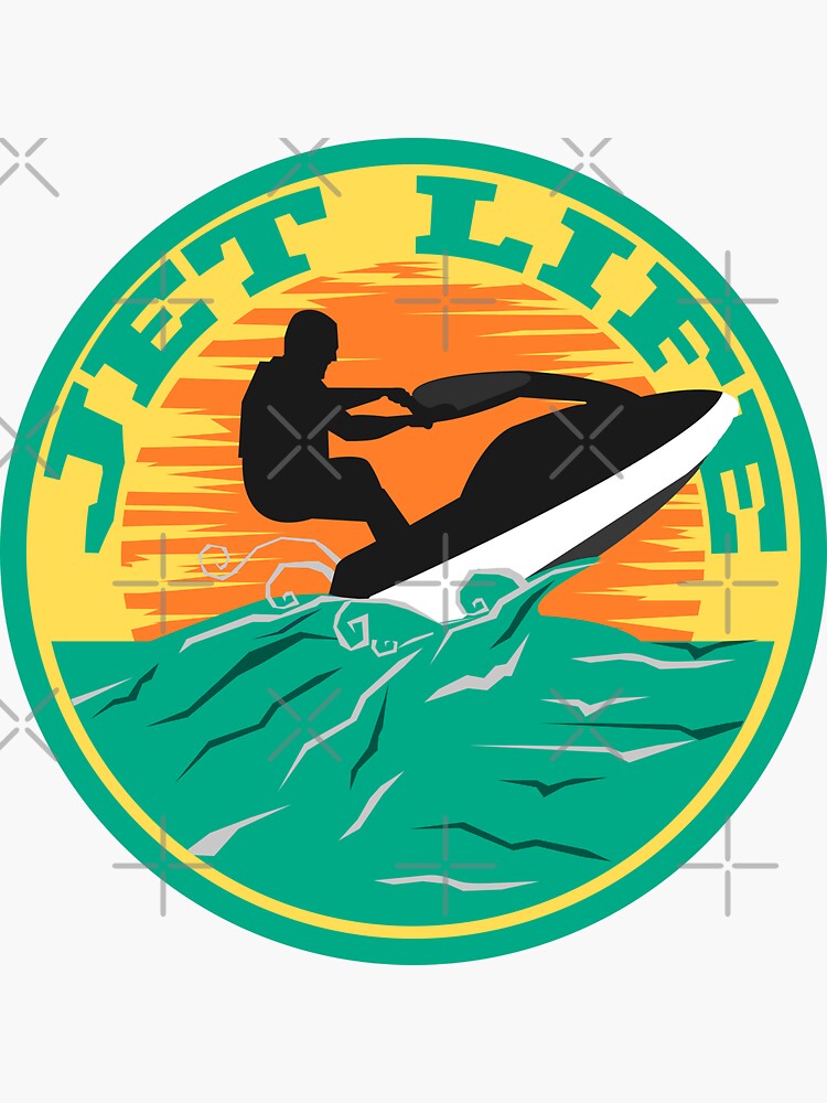 "Jet Ski Water Sports Motivation Quotes Jet Skiing Jet LIFE" Sticker