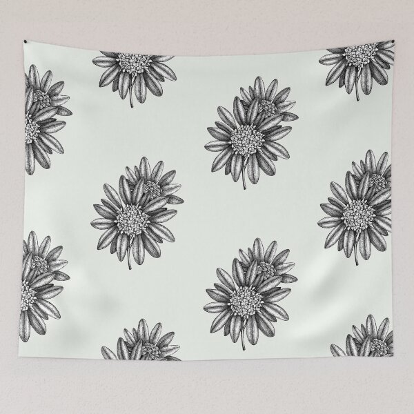 Item preview, chrysanthemum flower drawing - simple flower art designed and sold by Softlife.