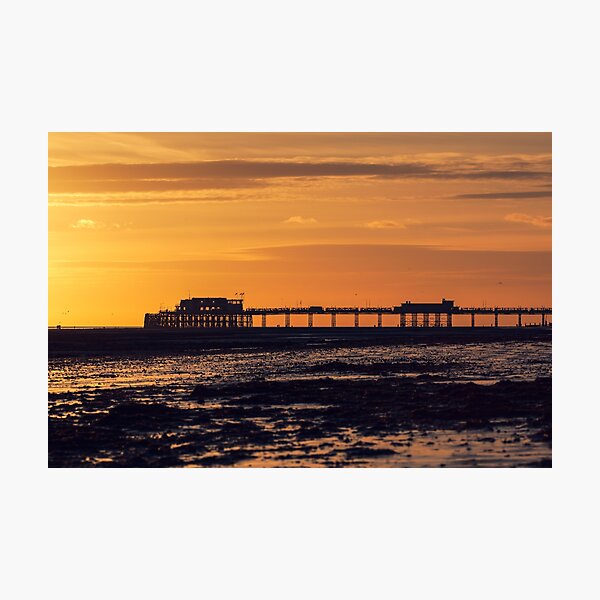 Worthing Pier at sunset Photographic Print