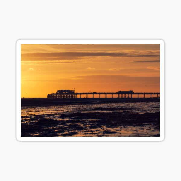 Worthing Pier at sunset Sticker