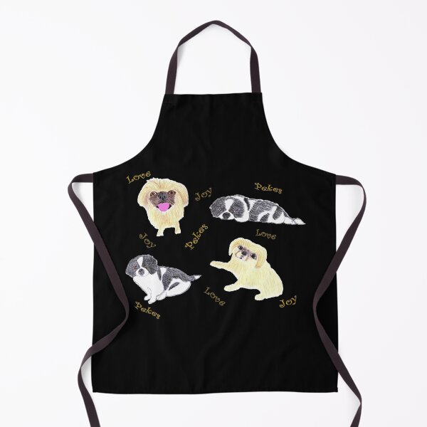 Item preview, Love, Joy, & Cute Peke Puppy Dogs (Black with Gold letters) designed and sold by DeeDeee1970.