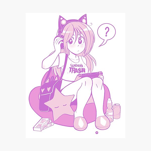 Item preview, Weeb Trash 2.0 designed and sold by Mel Albino.