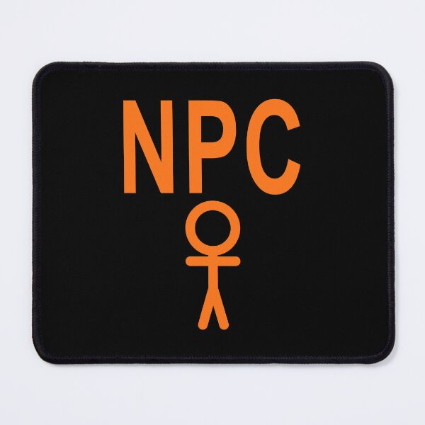 Item preview, NPC Non Player Character - Orange Writing designed and sold by akaiawa.