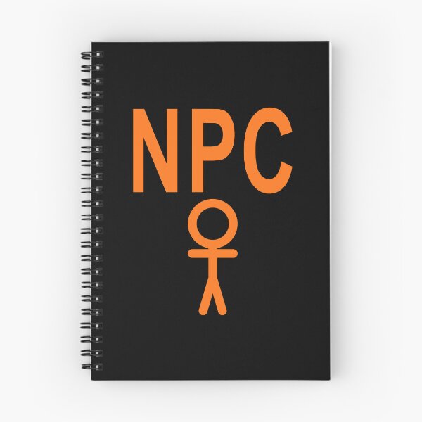 Item preview, NPC Non Player Character - Orange Writing designed and sold by akaiawa.