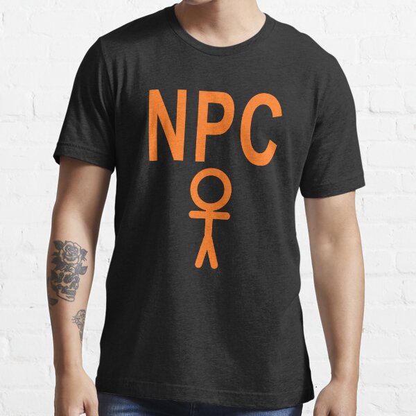 Item preview, NPC Non Player Character - Orange Writing designed and sold by akaiawa.