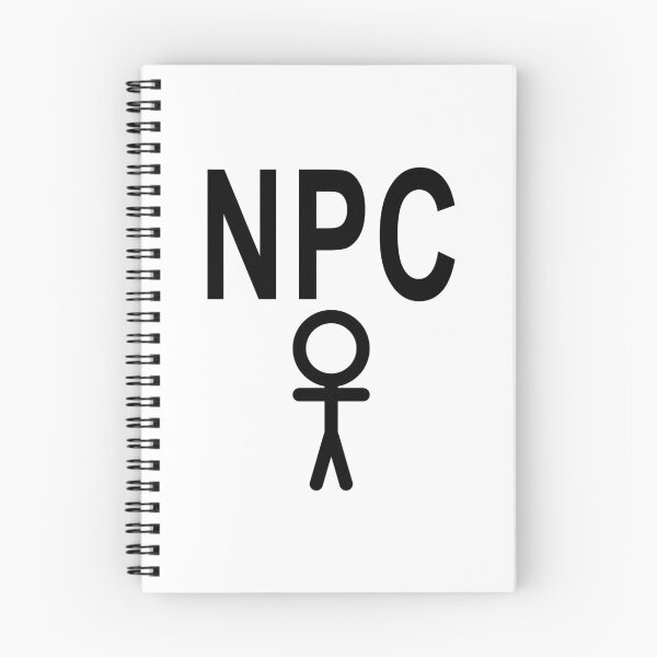 Item preview, NPC Non Player Character - Black Writing designed and sold by akaiawa.